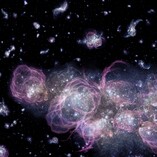 Una rappresentazione artistica dell'universo quando era molto giovane (fonte: A. Schaller (STScI), ESA)