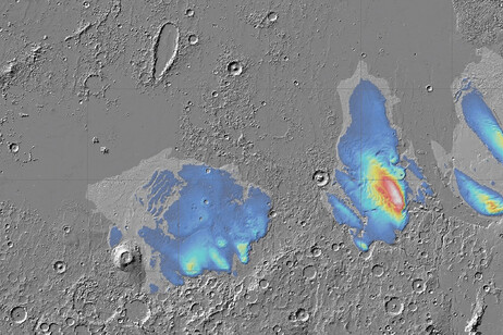 The map of the ice hidden under Medusae Fossae (credit: ESA)