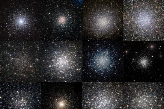 Gli ammassi globulari studiati in dettaglio (fonte: ESA/Hubble - ESO – SDSS)