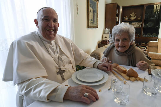 Papa Francesco con la cugina Carla Rabezzana