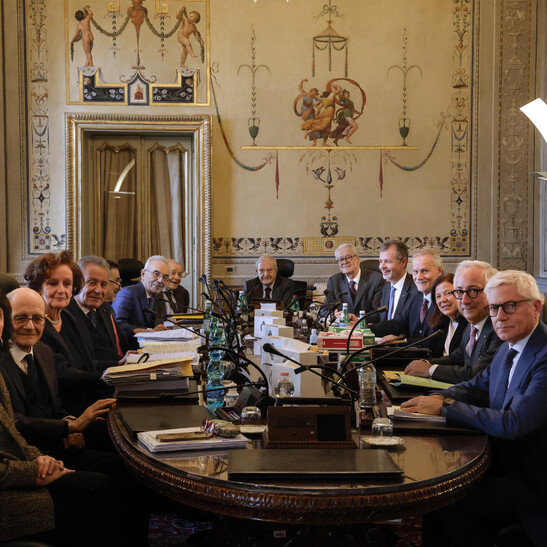 Giudici della Corte Costituzionale a palazzo della Consulta