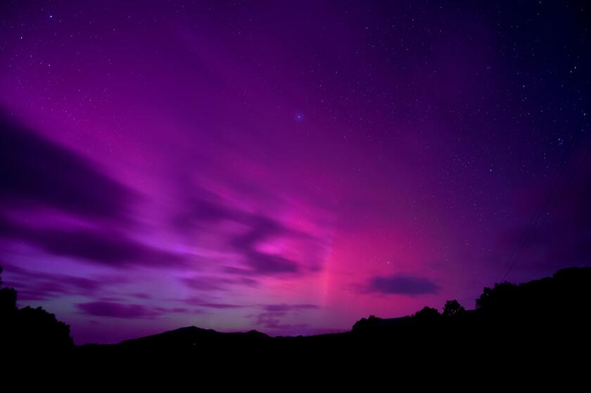 L'aurora australe a sud di Melbourne