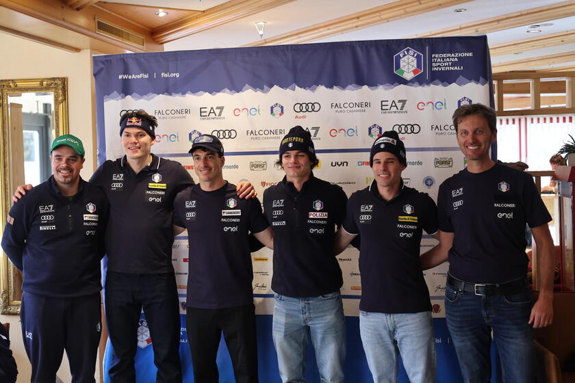 Coach Peter Fill, Alex Vinatzer, Giovanni Borsotti, Filippo Della Vite, Luca de Aliprandini