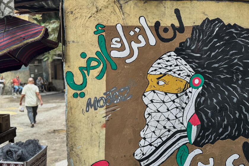 Cairo street art in solidarity with Palestinian people as October 7th anniversary approaches