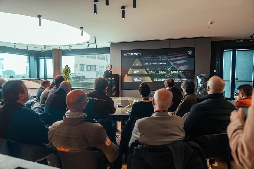 Presentazione nuova Lamborghini Temerario alla stampa italiana