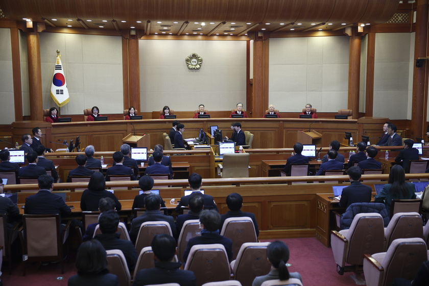 South Korean President Yoon attends impeachment trial hearing