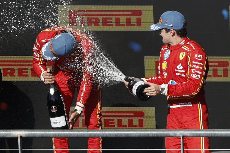 Charles Leclerc e Carlos Sainz © ANSA/EPA