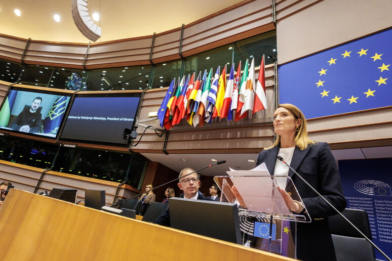 European Parliament holds special session marking 1,000 days of Russia 's full-scale invasion of Ukraine © ANSA/EPA