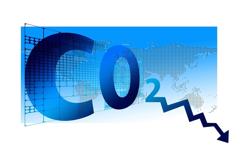 Grafico della riduzione della CO2 (fonte: geralt - Pixabay) - RIPRODUZIONE RISERVATA