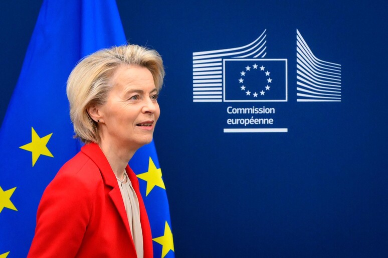 Von der Leyen: "Per l 'Unione europea il più alto consenso da 42 anni" © ANSA/AFP